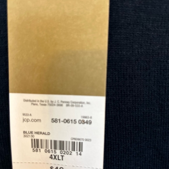 Foundry, NWT men's 4XLT blue sweater vest - Picture 5 of 8